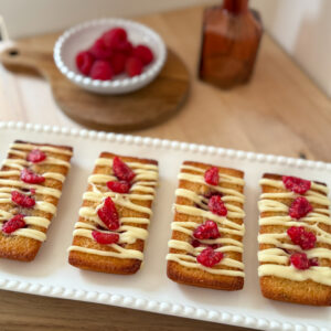 Financiers framboises chocolat blanc