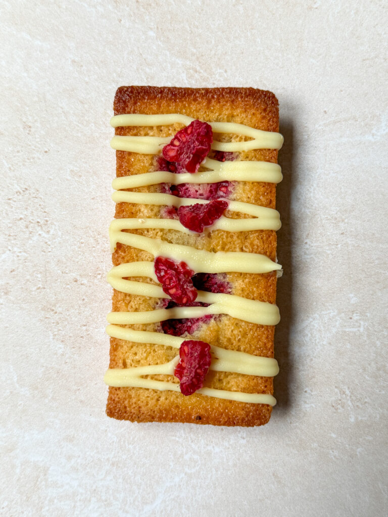 Financiers framboises chocolat blanc